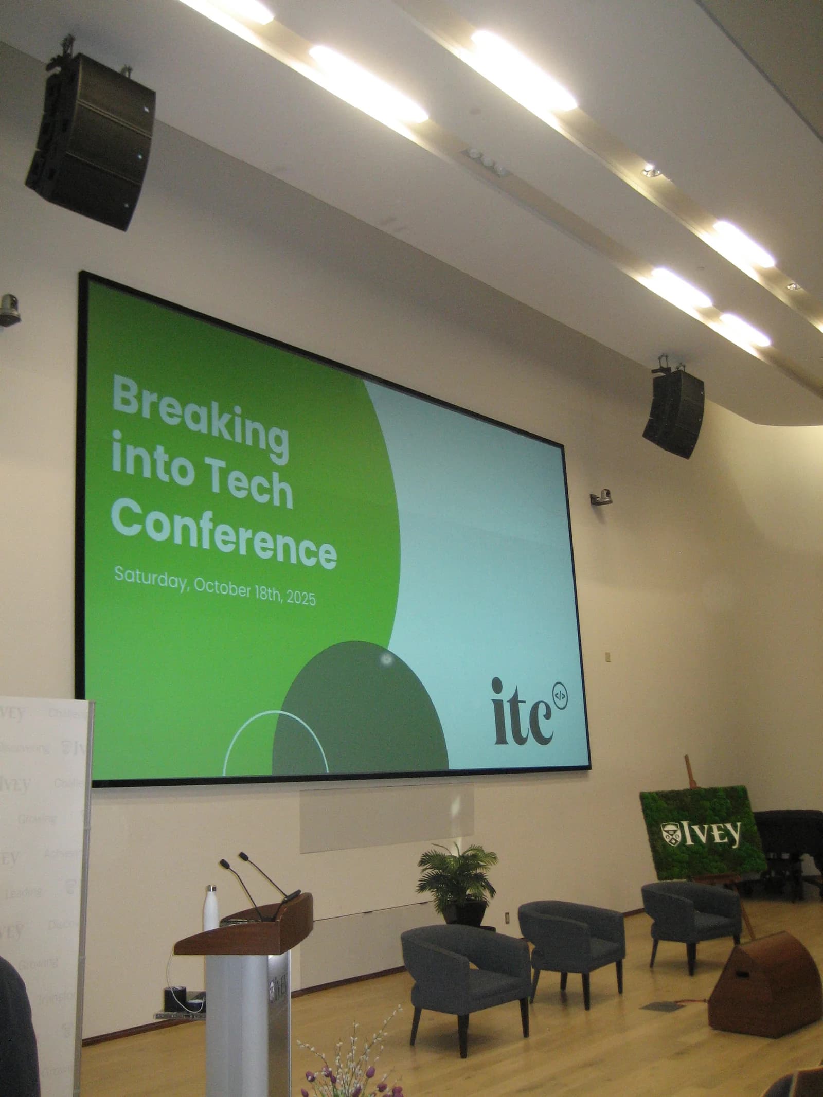 Breaking Into Tech Conference presentation at the Ivey Business School